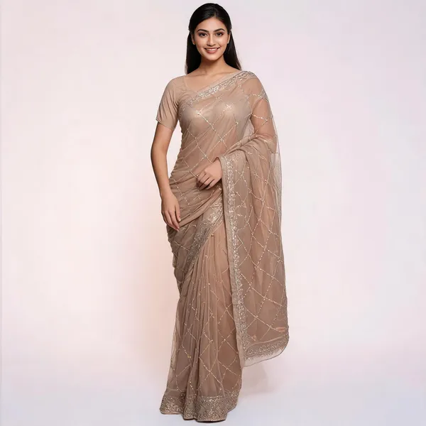 Beige_Fendy_Net_Embroidered_Lattice_Saree_For_Women
