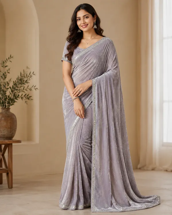 Mauve_Sheer_Embellished_Border_Saree_For_Women