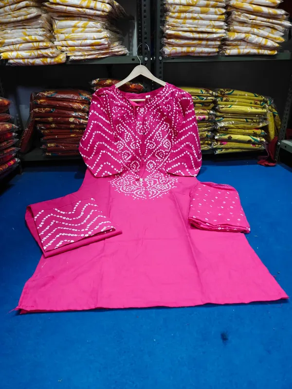Pink_Bandhani_Print_Kurta_Set_for_Women