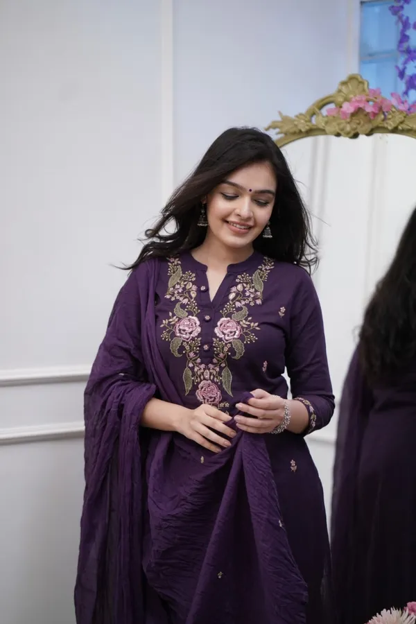 Purple_Embroidered_Straight_Kurta_Set_For_Women