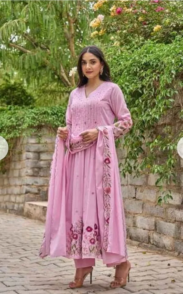 Baby_Pink_Cotton_Flared_Anarkali_Kurta_Pant_Dupatta_Set_For_Women