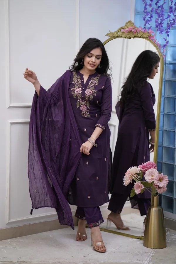 Purple_Embroidered_Straight_Kurta_Set_For_Women