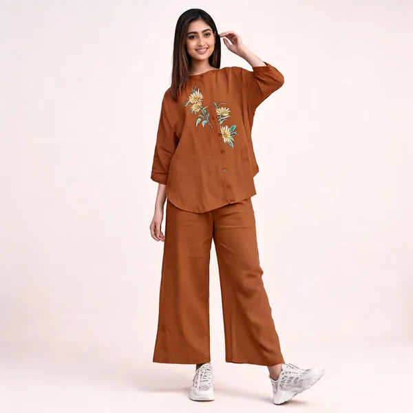 Brown_Cotton_Relaxed_Fit_Embroidered_Co-Ord_Set_For_Women