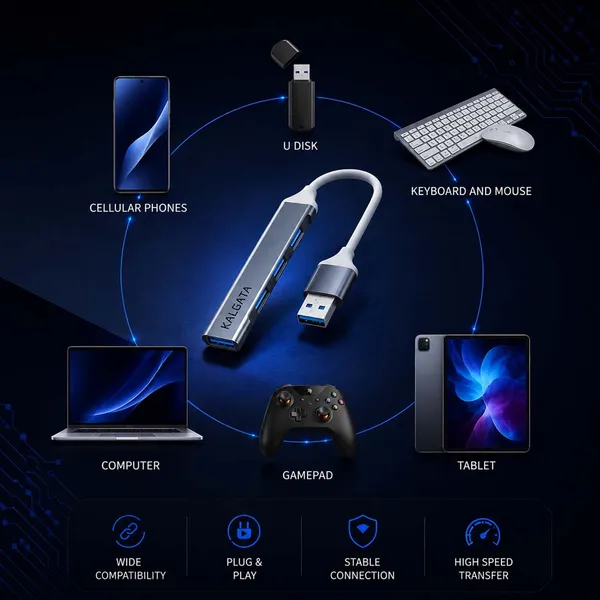Aluminum_Alloy_USB_Hub_With_USB-A_Ports_And_USB-C_Connector