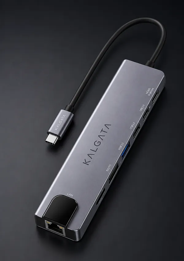 Kalgata_Grey_Aluminium_8-In-1_Usb-C_Hub_With_4K_Hdmi