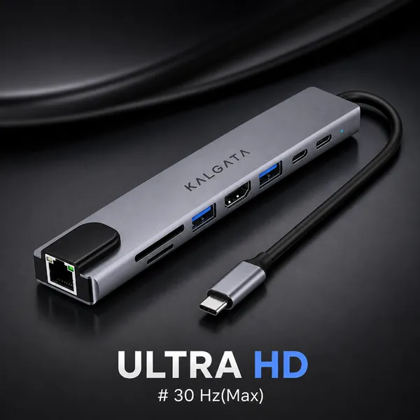 Kalgata_Grey_Aluminium_8-In-1_Usb-C_Hub_With_4K_Hdmi