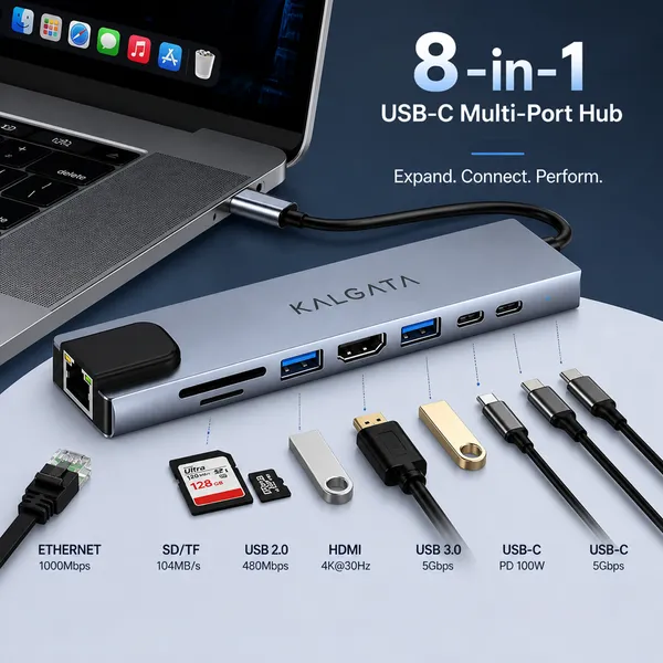 Kalgata_Grey_Aluminium_8-In-1_Usb-C_Hub_With_4K_Hdmi