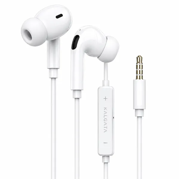 Kalgata_White_Wired_In-Ear_Earphones_With_Microphone