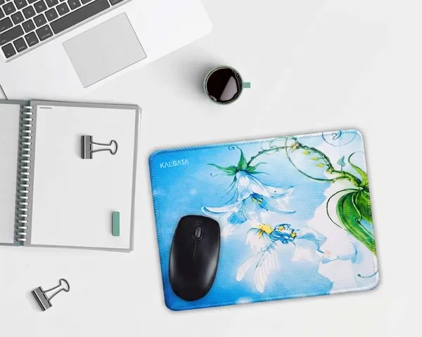 Blue_Floral_Print_Mouse_Pad