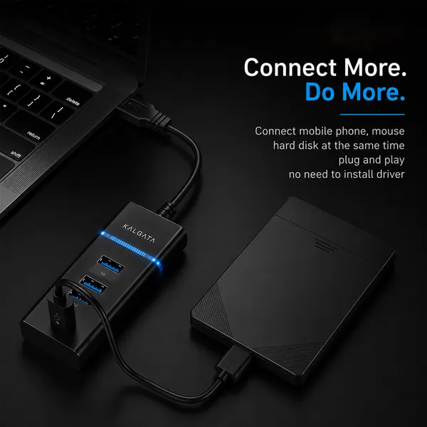 Kalgata_Black_Aluminium_Usb_3.0_Four-Port_Hub_Pack_of_2