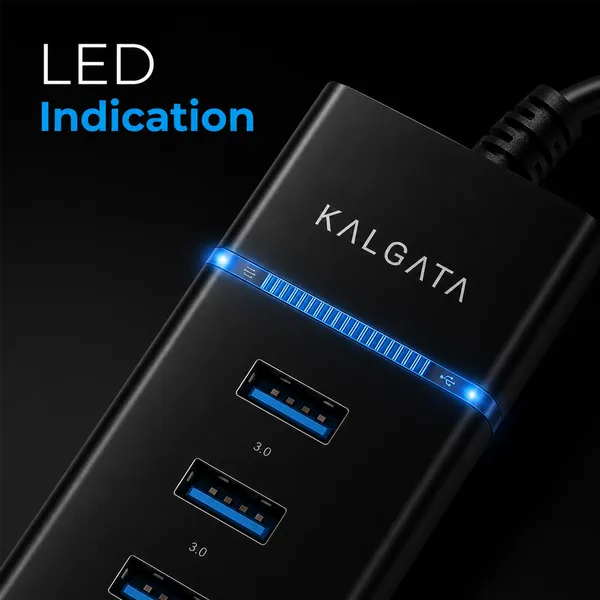 Kalgata_Black_Aluminium_Usb_3.0_Four-Port_Hub_Pack_of_2