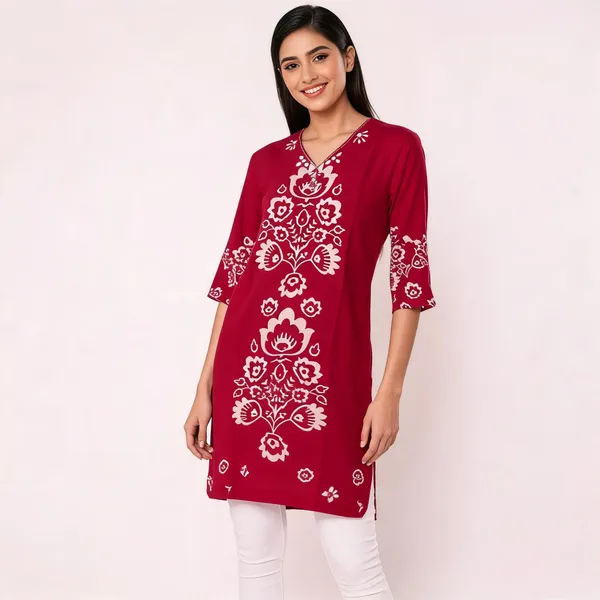 Pink_Cotton_Printed_Kurta_Set_For_Women