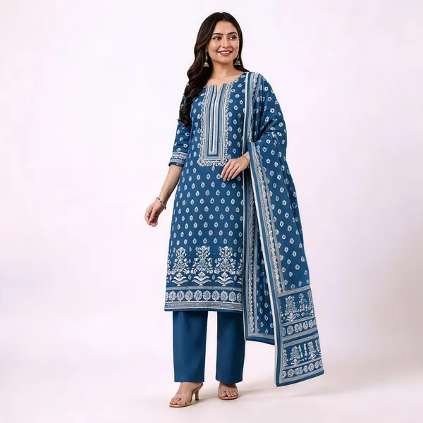 Navy_Blue_Cotton_Printed_Unstitched_Suit_Set_For_Women