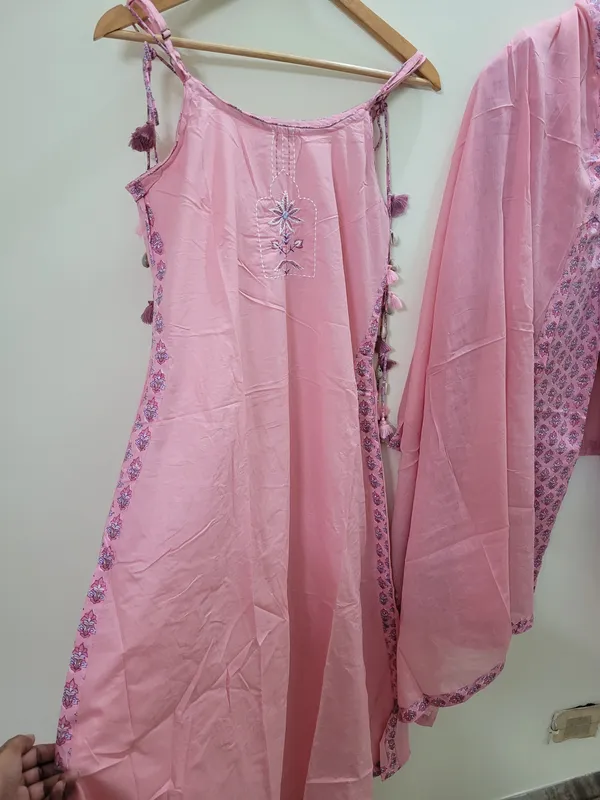 Baby_Pink_Pure_Cotton_Embroidered_Anarkali_Kurta_Set_For_Women