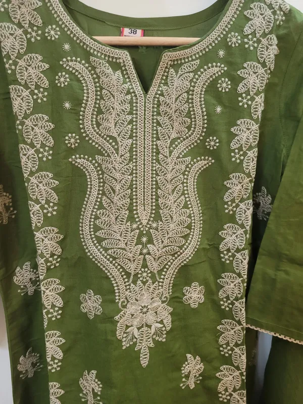 Olive_Green_Pure_Cotton_Embroidered_Straight_Kurta_For_Women