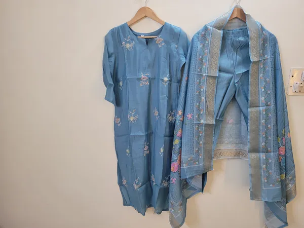Sky_Blue_Mal_Chanderi_Straight_Embroidered_Kurta_Set_For_Women