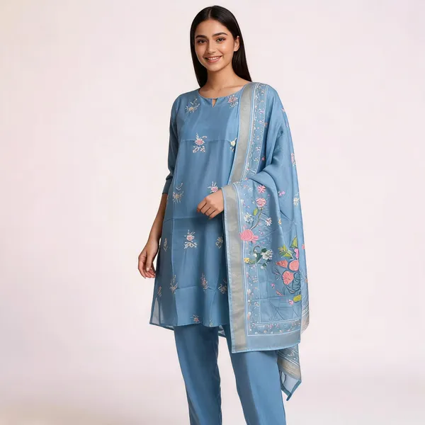 Sky_Blue_Mal_Chanderi_Straight_Embroidered_Kurta_Set_For_Women