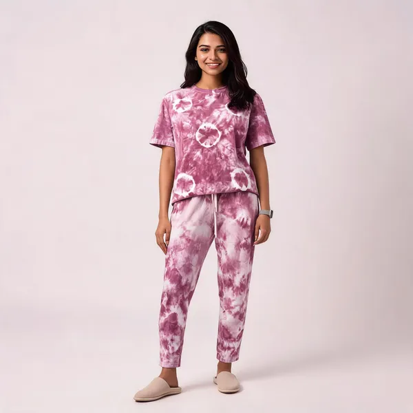 Pink_Tie-Dye_Cotton_Relaxed_Fit_Joggers_Co_Ord_Set_For_Women