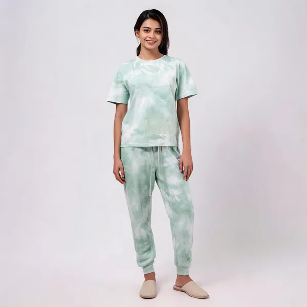 Mint_Green_Tie-Dye_Cotton_Relaxed_Fit_Jogger_Pants_Co_Ord_Set_For_Women