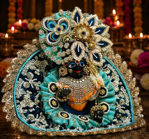 Turquoise_Cotton_Moti_Stone_Embroidered_Laddu_Gopal_Poshak_Set