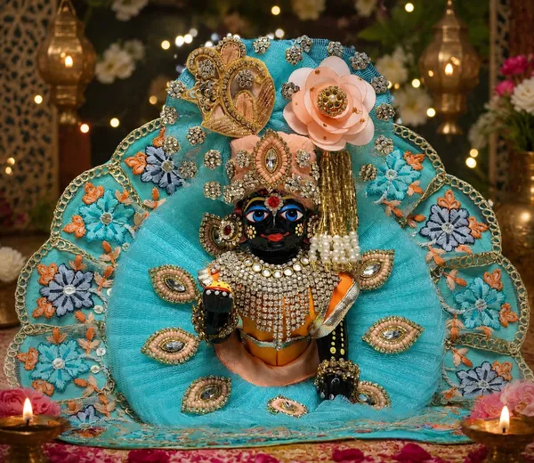 Turquoise_Cotton_Moti_Stone_Floral_Embroidered_Laddu_Gopal_Dress_Set