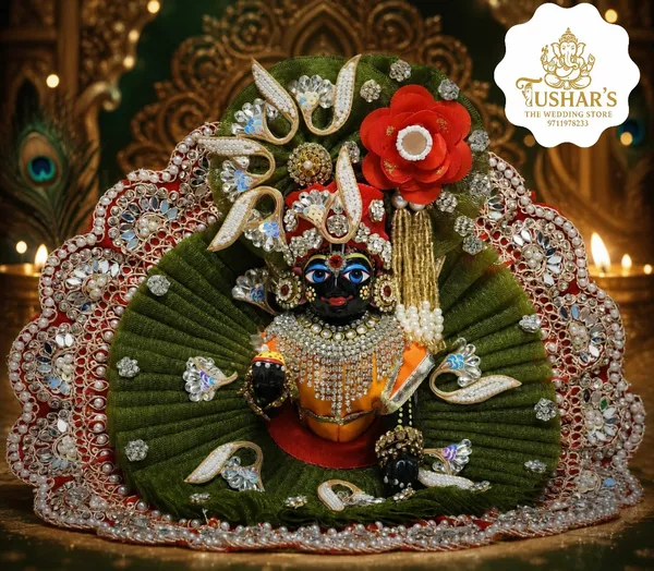 Green_Cotton_Moti_Stone_Peacock_Floral_Laddu_Gopal_Shringar_Backdrop