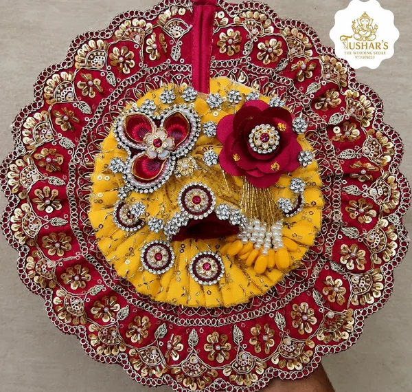 Red_Yellow_Cotton_Moti_Stone_Embellished_Laddu_Gopal_Poshak