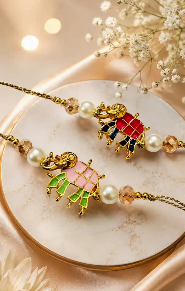 Premium_Rakhi_with_elephant_pendent_and_pearls_dori_with_it