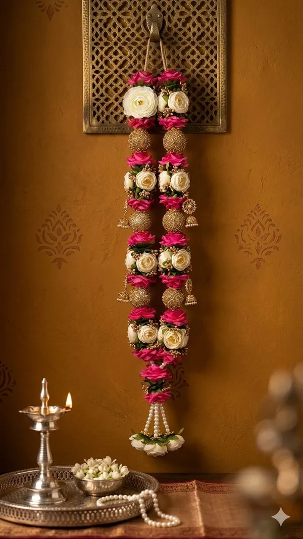 Royal_Kundan_&_Pearl_Velvet_Rose_Varmala_Set_photo_frame_malas