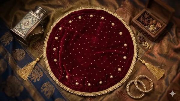 Royal_Maroon_Velvet_Pooja_Thali_Cover_/_Decorative_Plate_Platter_Cover