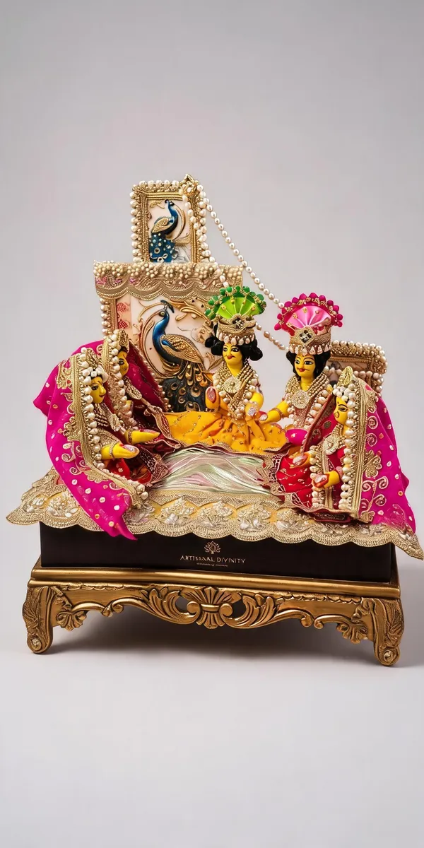 Cotton_Devotional_Peacock_Motif_Decorative_Figurine_Tableau