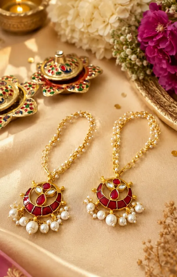 Special_pearls_bracelet_women_rakhi_with_elegant_look_and_metal_work
