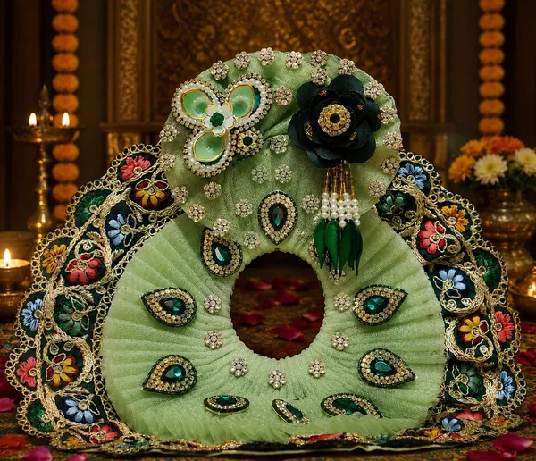 Green_Cotton_Moti_Stone_Embroidered_Krishna_Idol_Poshak