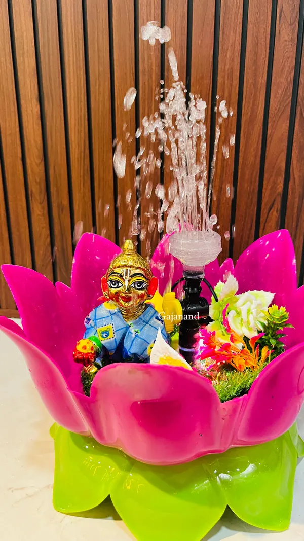 Acrylic_Pink_Lotus_Krishna_Decorative_Water_Fountain