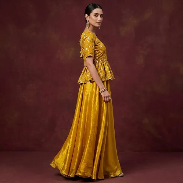 Mustard_Silk_Lehenga_Choli_For_Women