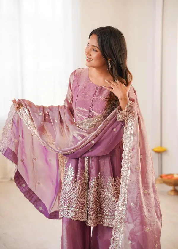 Pink_Chanderi_Anarkali_Palazzo_Dupatta_Set_For_Women