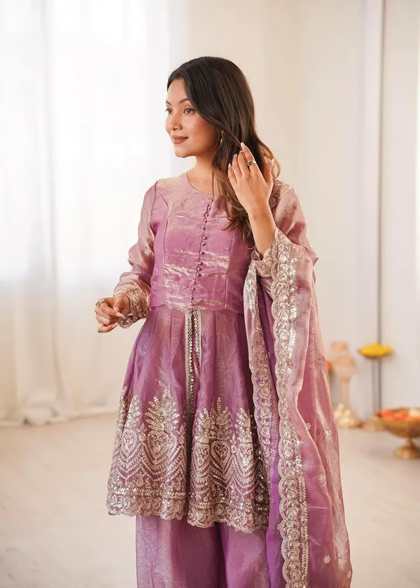 Pink_Chanderi_Anarkali_Palazzo_Dupatta_Set_For_Women