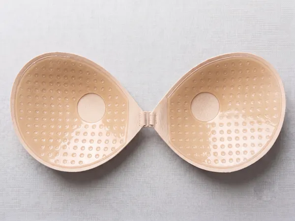 Cream_Nylon_And_Silicone_Gel_Backless_Bra_For_Women