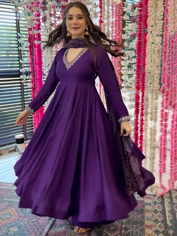 Purple_Georgette_Anarkali_Dupatta_Palazzo_Set_For_Women