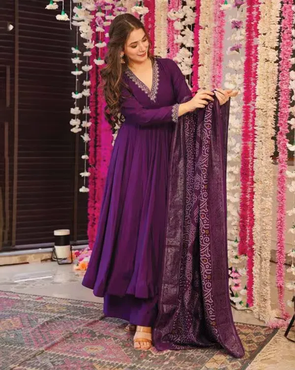 Purple_Georgette_Anarkali_Dupatta_Palazzo_Set_For_Women