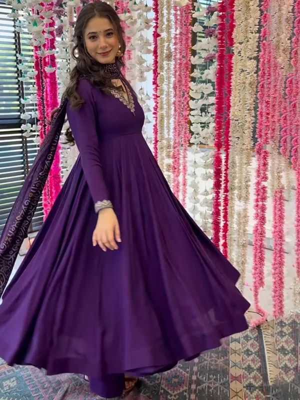 Purple_Georgette_Anarkali_Dupatta_Palazzo_Set_For_Women