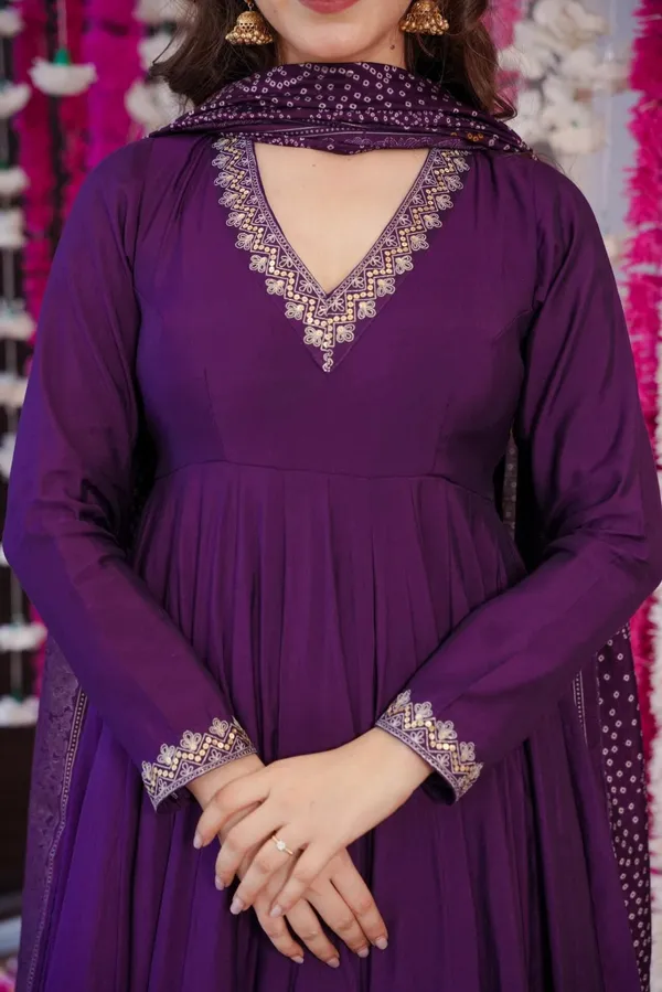 Purple_Georgette_Anarkali_Dupatta_Palazzo_Set_For_Women