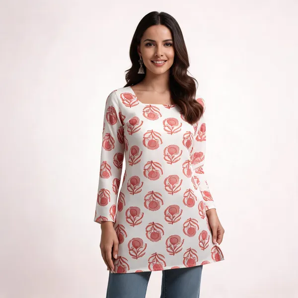 White_Rayon_Tunic_For_Women
