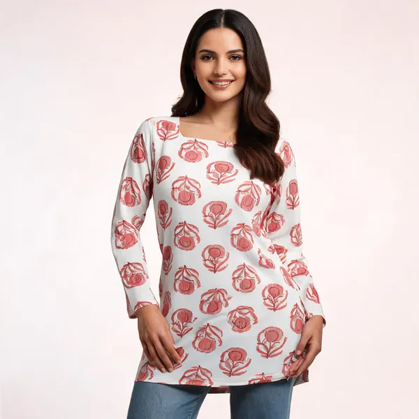 White_Rayon_Tunic_For_Women