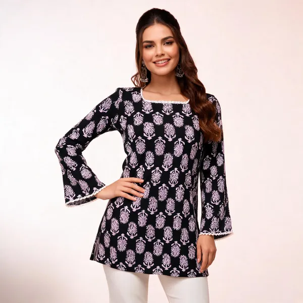 Black_Cotton_Tunic_For_Women