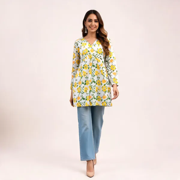 White_Cotton_Straight_Kurta_For_Women