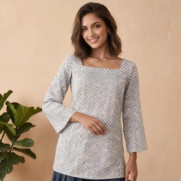 Grey_Rayon_Straight_Kurta_For_Women