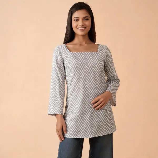 Grey_Rayon_Straight_Kurta_For_Women