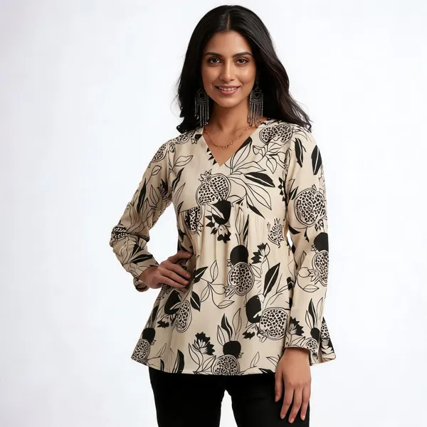 Cream_Rayon_Top_For_Women
