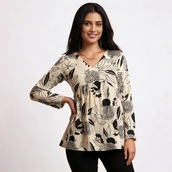 Cream_Rayon_Top_For_Women